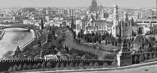 Москва. Общий вид центральной части города.