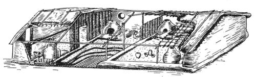 Трипольская культура. Реконструкция жилища.