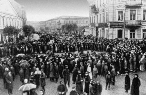 Демонстрация в Вильнюсе в дни стачки.