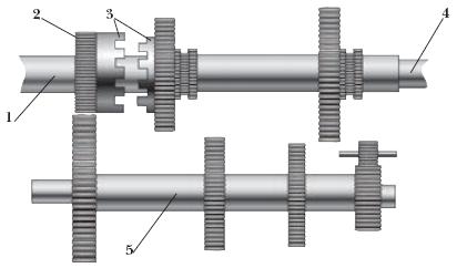 Схема трёхступенчатой коробки передач: